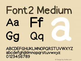 Font2 Version 001.000图片样张