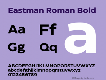 Eastman Roman Bd Version 3.001;hotconv 1.0.109;makeotfexe 2.5.65596图片样张