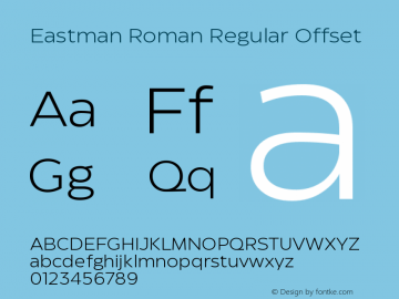 Eastman Roman Off Version 3.001;hotconv 1.0.109;makeotfexe 2.5.65596图片样张