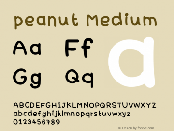 peanut Version 001.000 Font Sample
