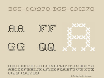 365-CAI978 365-CAI978 Version 3.0 Font Sample