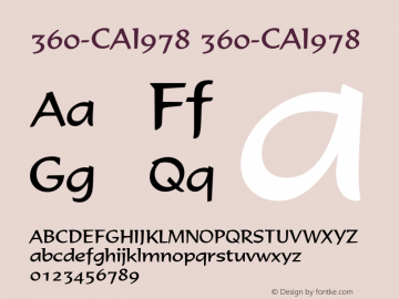 360-CAI978 360-CAI978 Version 3.0 Font Sample