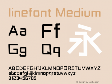 linefont Version 001.000 Font Sample