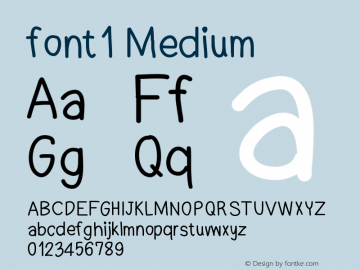 font1 Version 001.000 Font Sample