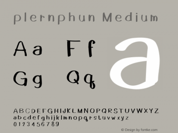 plernphun Version 001.000 Font Sample