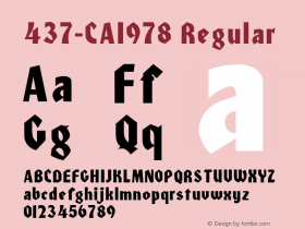 437-CAI978 Regular Version 1.00 January 1, 1904, initial release Font Sample