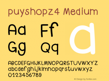 puyshopz4 Version 001.000 Font Sample