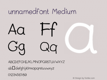 unnamedfont Version 001.000 Font Sample