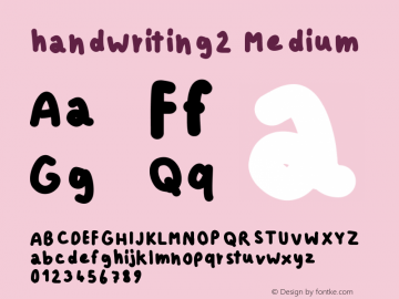 handwriting2 Version 001.000图片样张