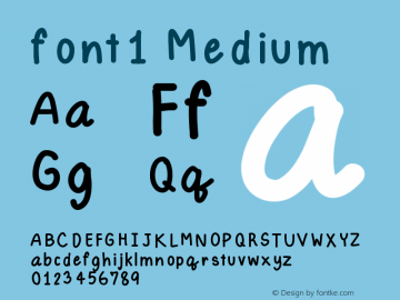 font1 Version 001.000 Font Sample