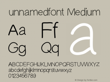 unnamedfont Version 001.000 Font Sample