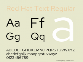 Red Hat Text Regular Version 1.010图片样张