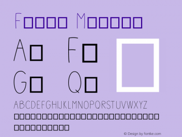 Font1 Version 001.000 Font Sample