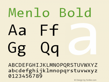 Menlo Bold Version 5.002;squirrel图片样张