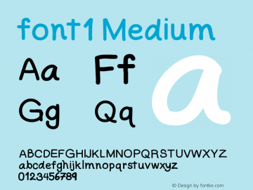 font1 Version 001.000 Font Sample