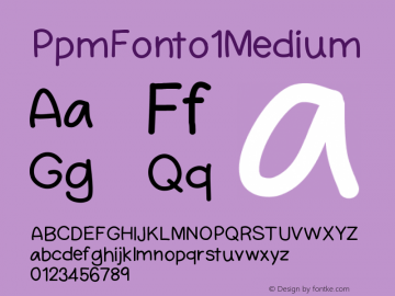 PpmFonto1 Version 001.000 Font Sample