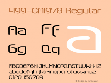499-CAI978 Regular Version 0.00 September 19, 1997 Font Sample