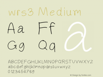 wrs3 Version 001.000 Font Sample