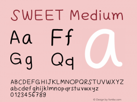 SWEET Version 001.000 Font Sample