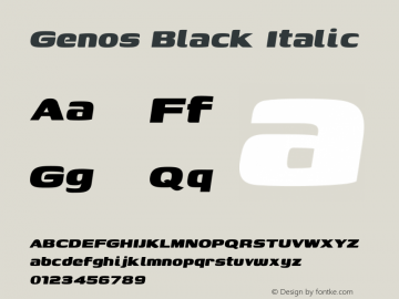 Genos Black Italic Version 1.001图片样张