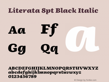 Literata8pt-BlackItalic Version 3.002图片样张