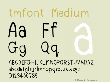 tmfont Version 001.000 Font Sample