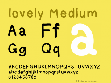 lovely Version 001.000 Font Sample