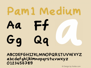 Pam1 Version 001.000 Font Sample