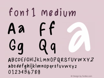 font1 Version 001.000 Font Sample