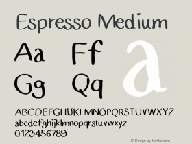 Espresso Version 001.000 Font Sample