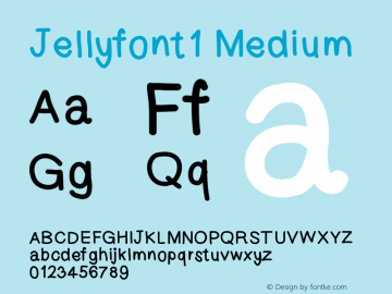 Jellyfont1 Version 001.000 Font Sample