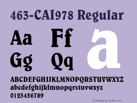 463-CAI978 Regular Version 1.00 December 21, 1998, initial release Font Sample