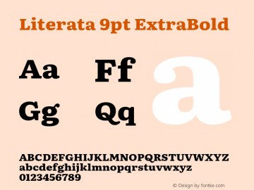 Literata9pt-ExtraBold Version 3.002 Font Sample