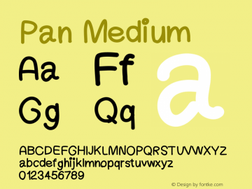 Pan Version 001.000 Font Sample