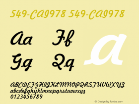 549-CAI978 549-CAI978 Version 3.0 Font Sample