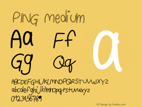 PING Version 001.000 Font Sample