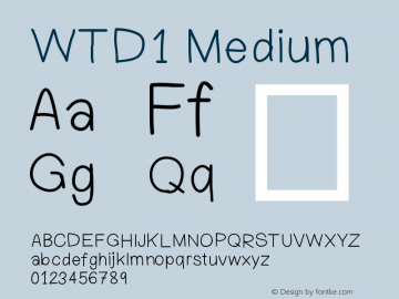 WTD1 Version 001.000 Font Sample