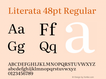 Literata48pt-Regular Version 3.002 Font Sample