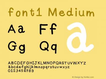 font1 Version 001.000 Font Sample