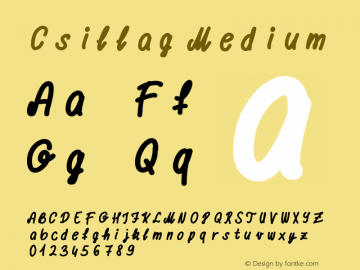 Csillag Version 001.000 Font Sample