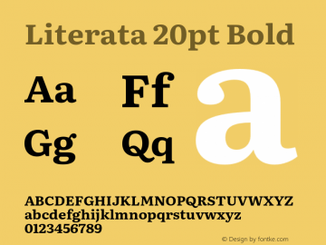 Literata20pt-Bold Version 3.002 Font Sample