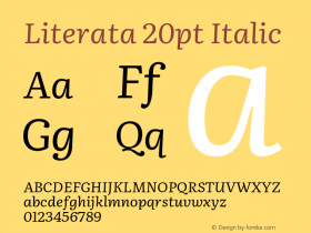 Literata20pt-Italic Version 3.002 Font Sample