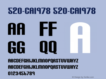 520-CAI978 520-CAI978 Version 3.0 Font Sample