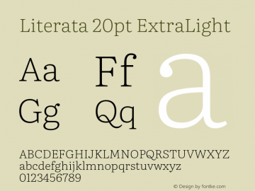 Literata20pt-ExtraLight Version 3.002 Font Sample