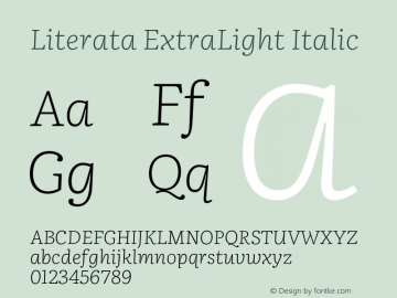 Literata-ExtraLightItalic Version 3.002图片样张