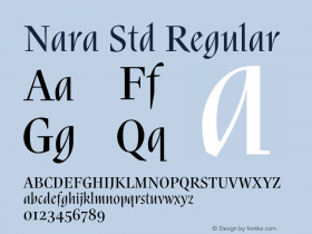 NaraStd-RegularCursive Version 2.000 Font Sample