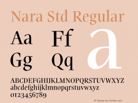 NaraStd-Regular Version 2.000 Font Sample