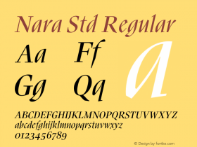 NaraStd-RegularItalic Version 2.000图片样张