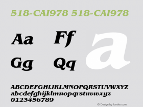 518-CAI978 518-CAI978 518-CAI978 Font Sample