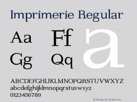 Imprimerie Regular 1.0 2003-08-30 Font Sample